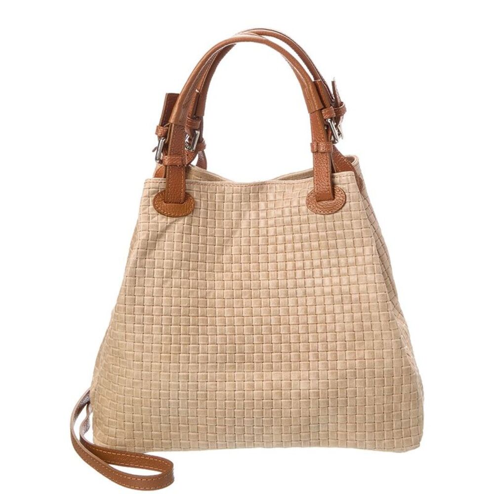 Italian Leather Shoulder Bag, Brown